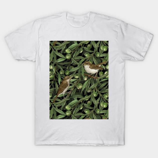 Nightingales in the olive tree T-Shirt by katerinamk